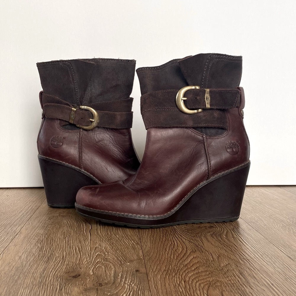 Timberland Earth Keepers Wedgebrook Boot in Burgundy - Size 8.5